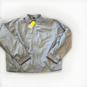 All In Motion Men’s XXL Lightweight Insulated Full Zip Jacket Gray Blue NEW